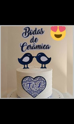 Arquivo Topo de Bolo Studio - Bodas de Cerâmica (r273)