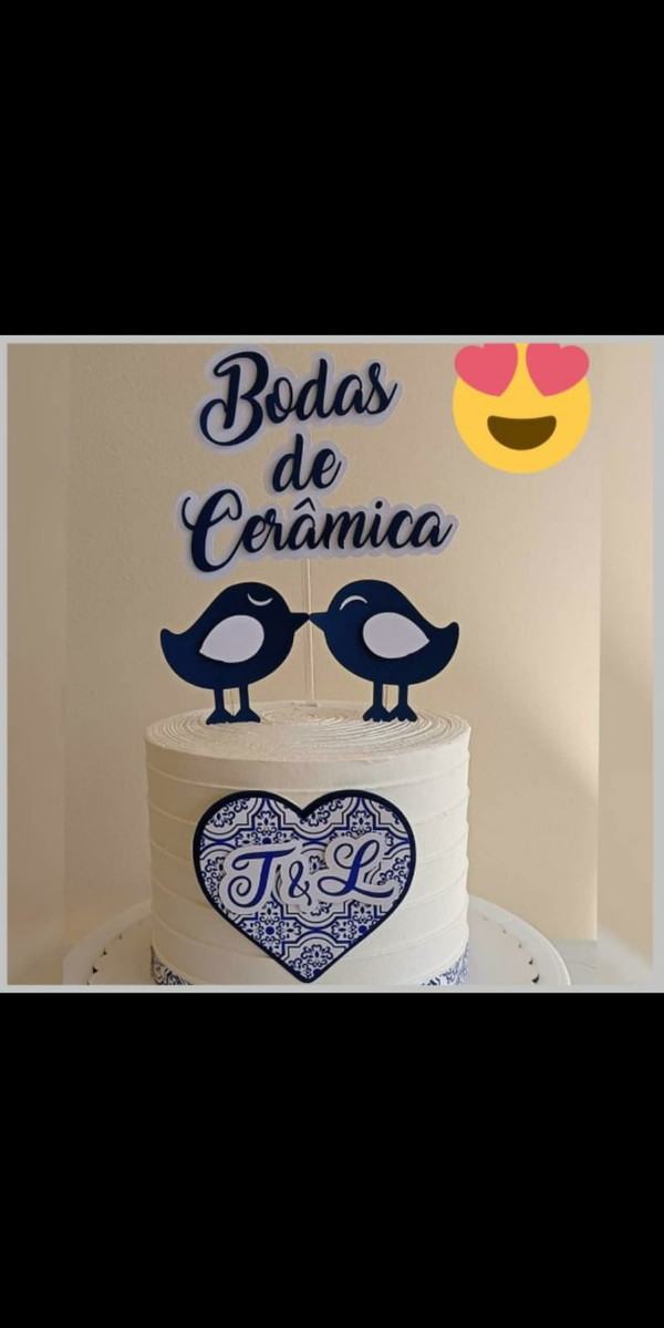 Arquivo Topo de Bolo Studio - Bodas de Cerâmica (r273)