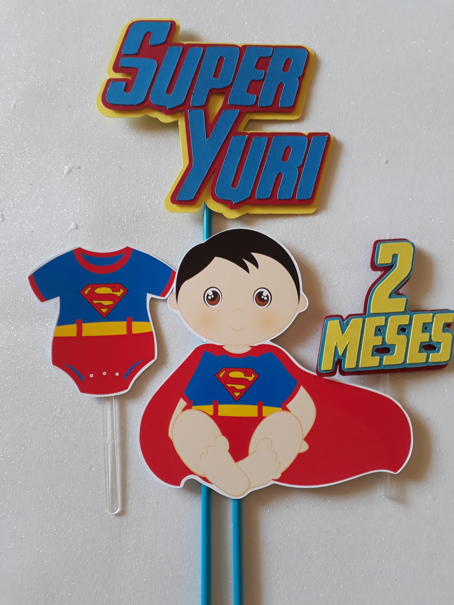 Arquivo digital p/ SILHOUETTE - Topo de Bolo Suerman Cute - Imagem 2
