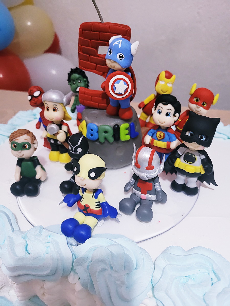 Topo de Bolo Super Heróis - Imagem 2