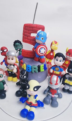 Topo de Bolo Super Heróis