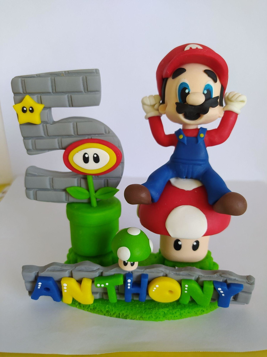 Topo de bolo Super Mário - Imagem 4