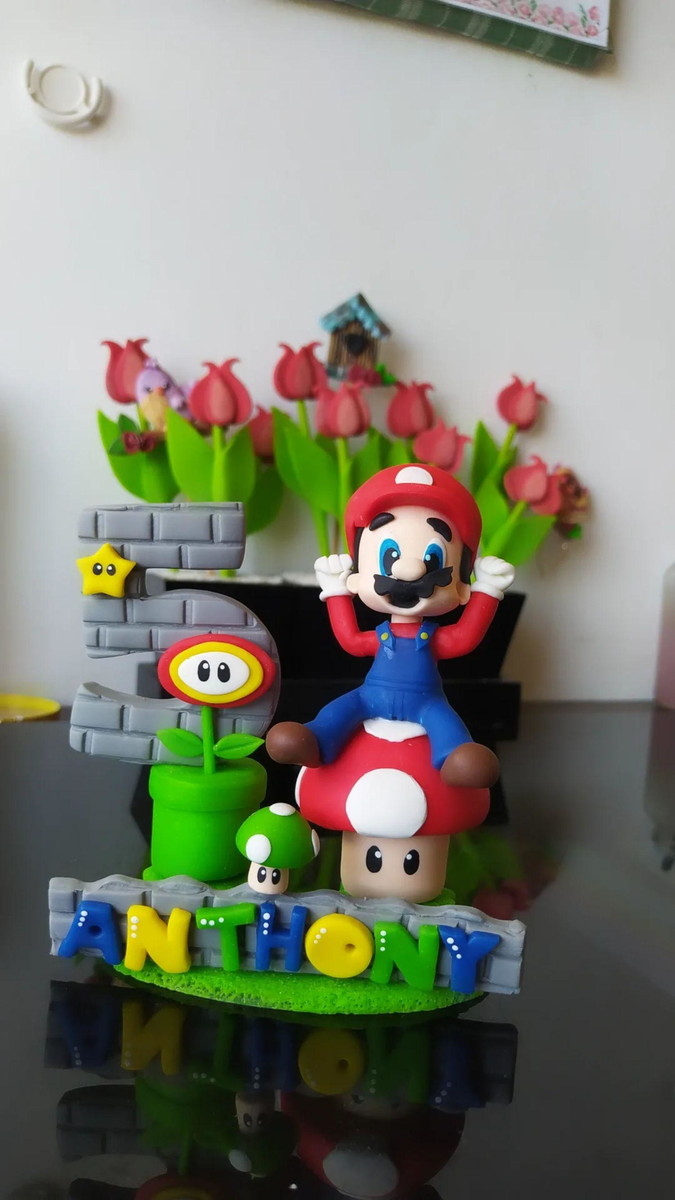 Topo de bolo Super Mário