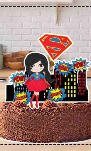 TOPO DE BOLO SUPER MULHER - ARQUIVO DIGITAL
