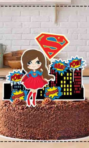 TOPO DE BOLO SUPER MULHER - ARQUIVO DIGITAL