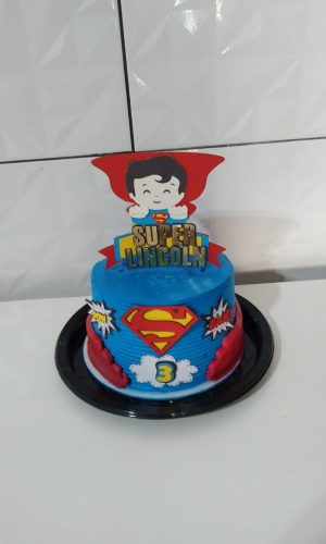 Topo de Bolo Superman Cute Camadas