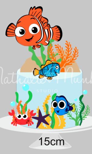 Topo de Bolo -nemo Cute - Arquivo de Corte