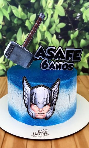 Topo de Bolo Thor - Arquivo de Corte