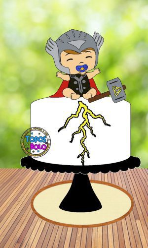 Topo de Bolo Thor Bebê - Arquivo Digital