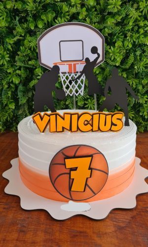 Topo de Bolo Basquete