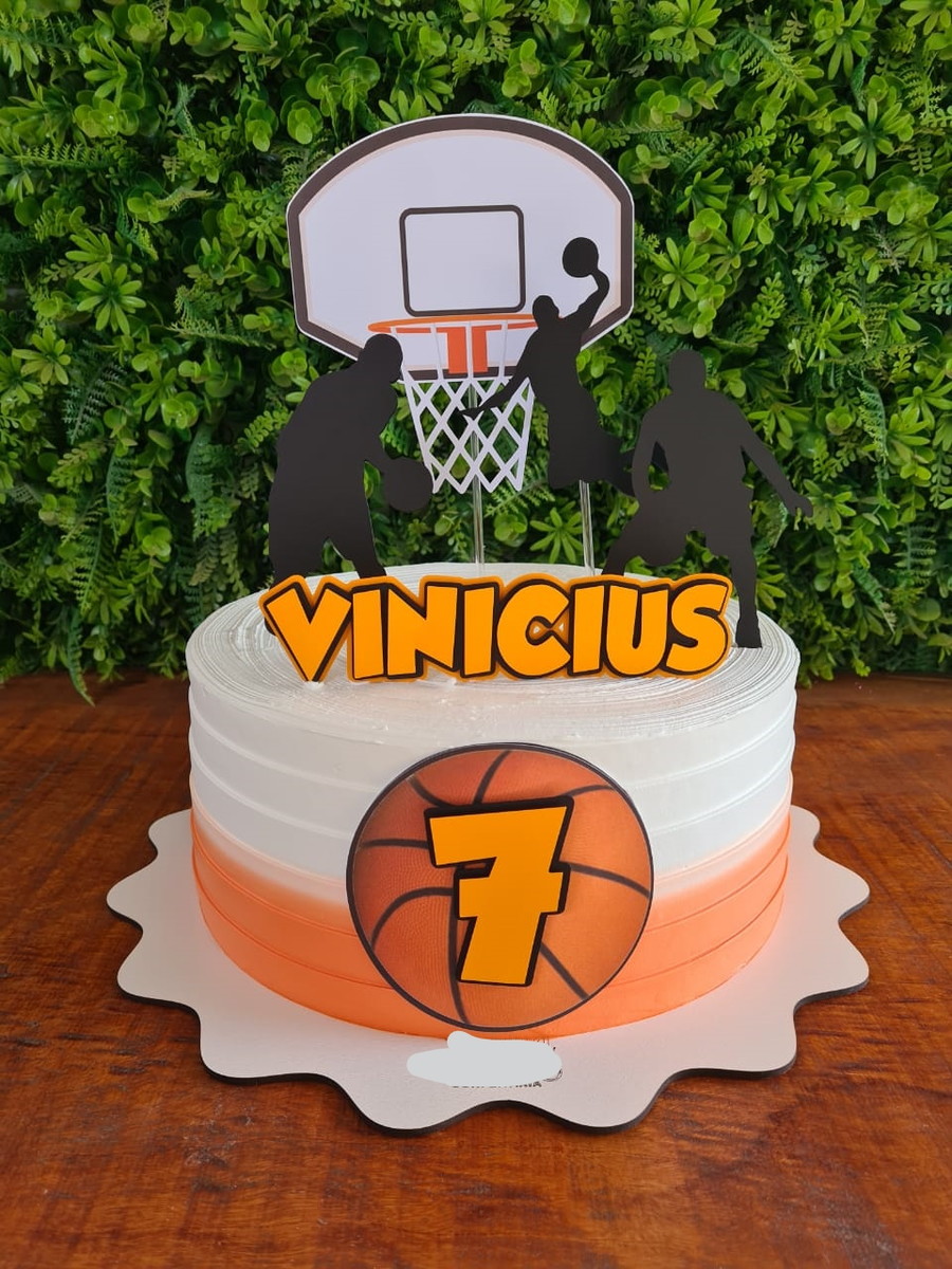 Topo de Bolo Basquete