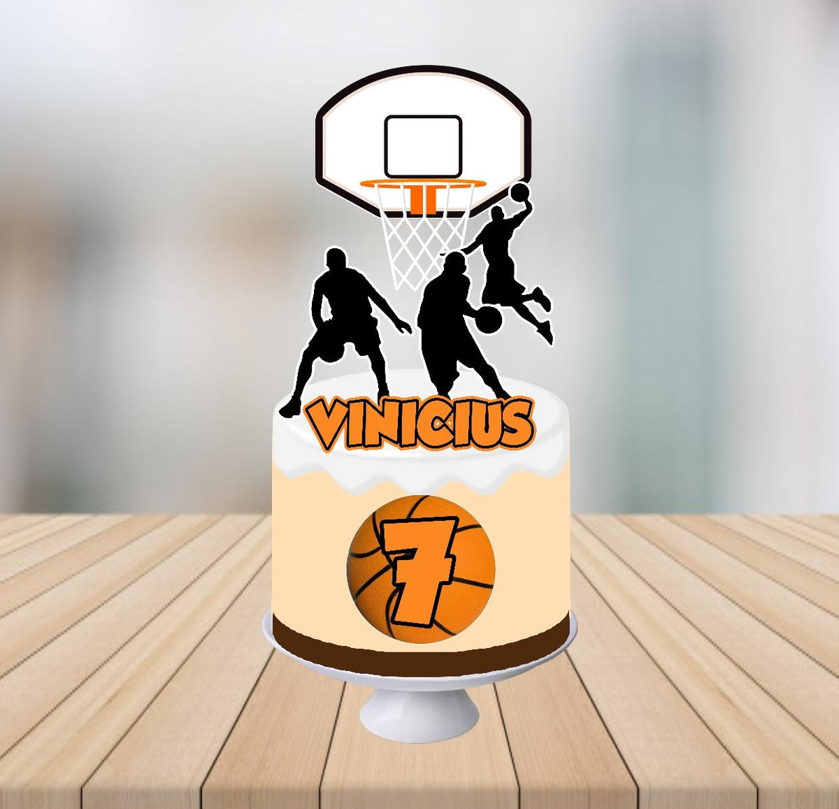 Topo de Bolo Basquete - Imagem 2