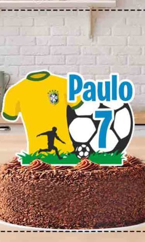 Topo de Bolo Times Brail Copa Ref 1547 - Arquivo Digital