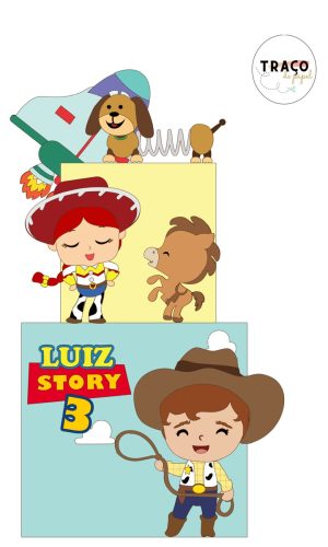 Topo de Bolo Toy Story Cute- 100% Camadas (arquivo Digital)