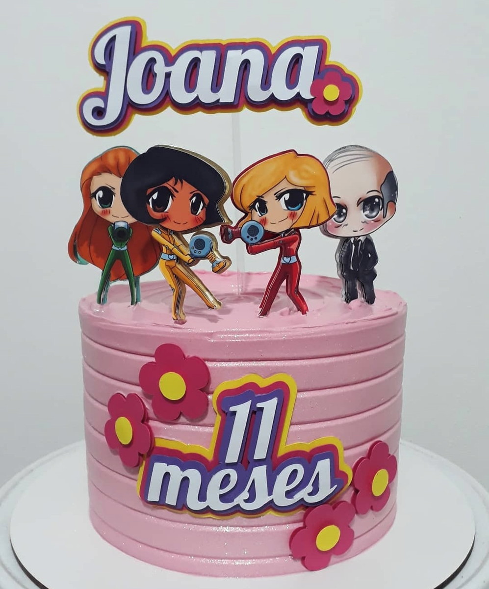 Topo de Bolo Três Espiãs de Mais