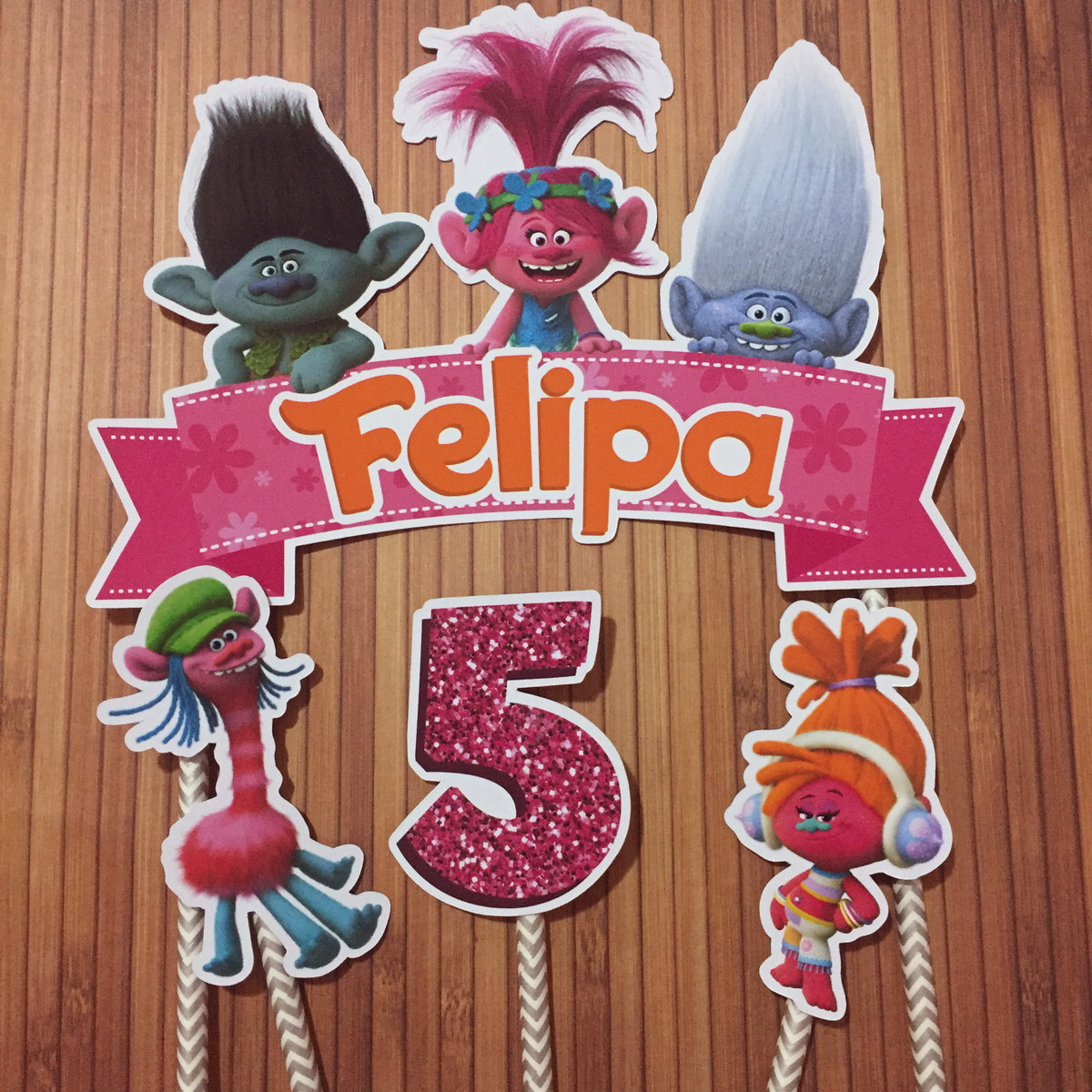 Topo de Bolo Trolls