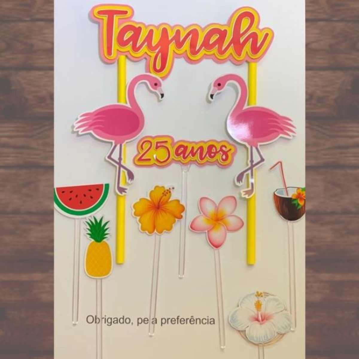 Topo de Bolo Tropical