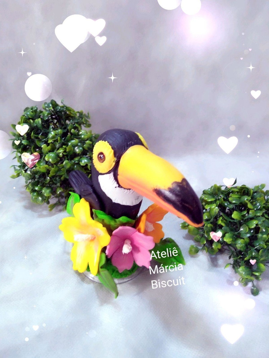 Topo de bolo Tropical Tucano - Imagem 2