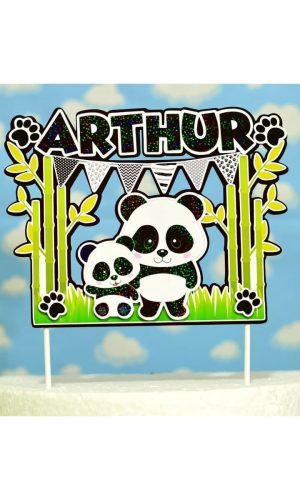 Arquivo de Corte -topo de Bolo Ursos Panda