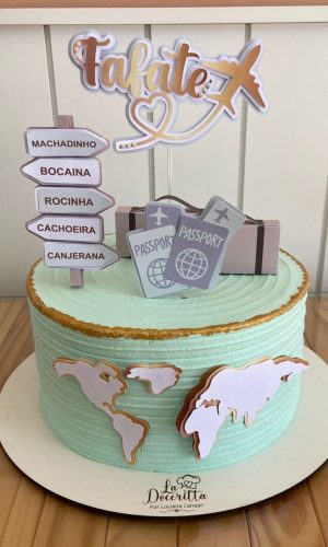 Topo de Bolo Viagem - Arquivo de Corte