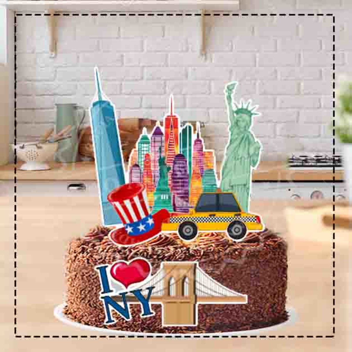 TOPO DE BOLO VIAGEM NOVA YORK - ARQUIVO DIGITAL