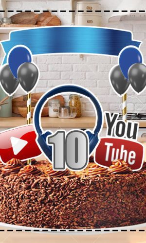 TOPO DE BOLO YOUTUBER MENINO- ARQUIVO DIGITAL