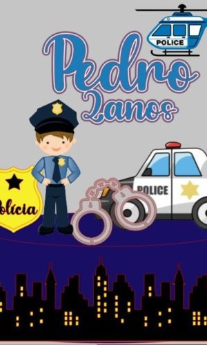 Topo de Policia Menino + 4 Arquivos a Sua Escolha