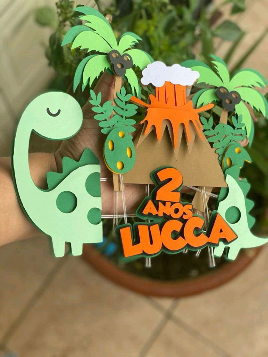 Topo Dino Cute 2(+ 4 Arquivos a Sua Escolha