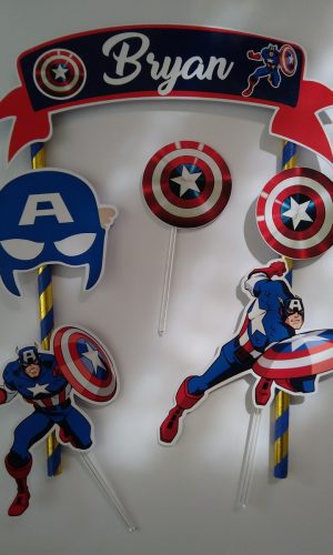 Topo para bolo Capitão America