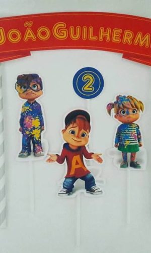 Topo para Bolo Alvin e os Esquilos
