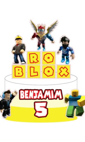 Topo Roblox - Arquivo de Corte Silhouette (cód T545)