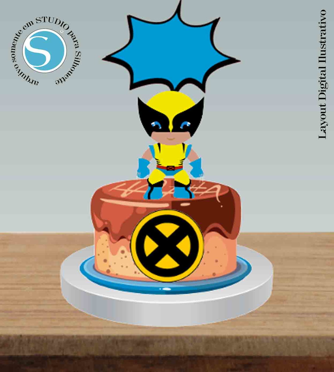 TOPODE BOLO WOLVERINE CUTE - ARQUIVO DIGITAL