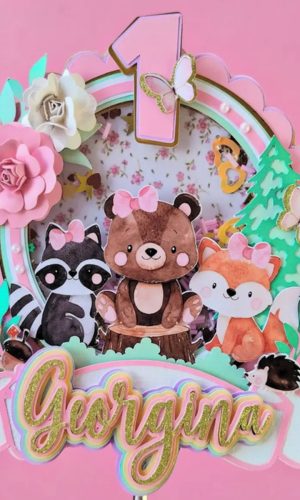 Topper Cake Bosque Encantado - Arquivo Digital