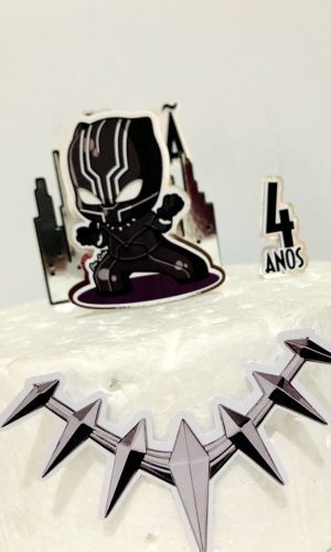 Topper Pantera Negra (arquivo de Corte) 4 Por 10,00