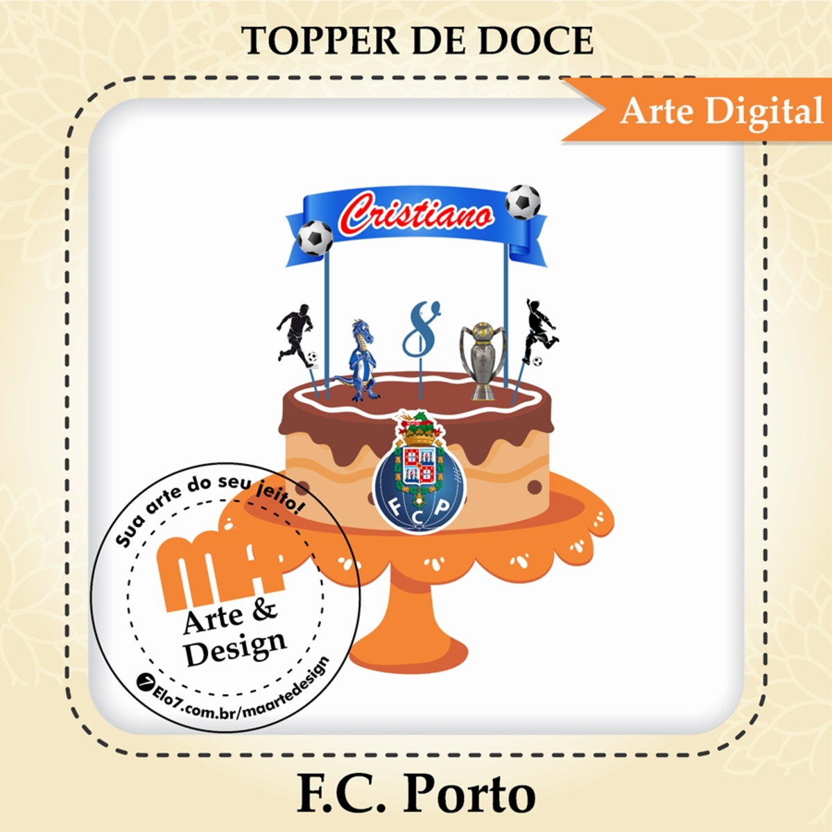 Arquivo de Corte Topo de Bolo Futebol Clube Porto
