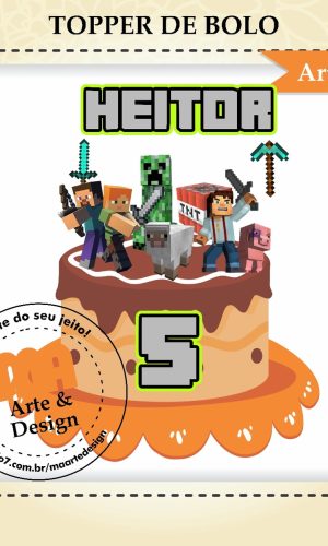 Arquivo de Corte Topo de Bolo Minecraft