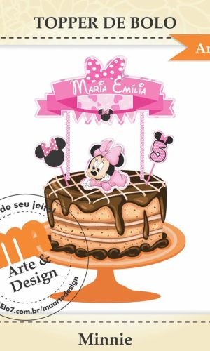 Arquivo de Corte Topo de Bolo Minnie Baby