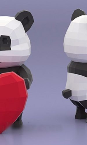 Ursinho Panda em 3D - Arquivo Digital - PDF -Molde Limpo