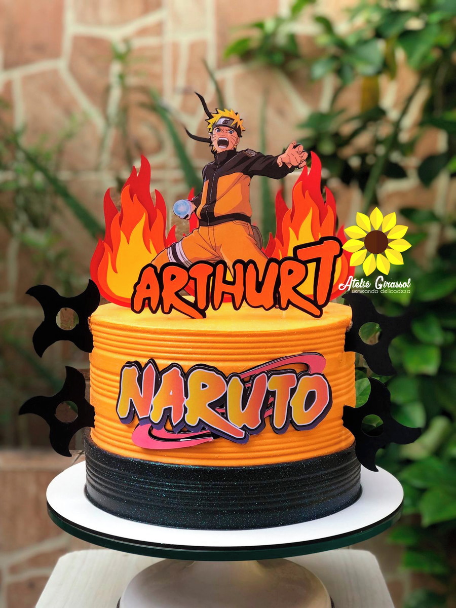 007 Arquivo de Corte Topo de Bolo Naruto Ganhe +3 Produtos