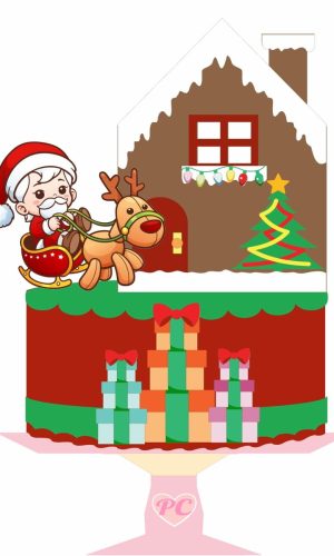 #011 Arquivo Topo de Bolo Natal Noel Cute Studio