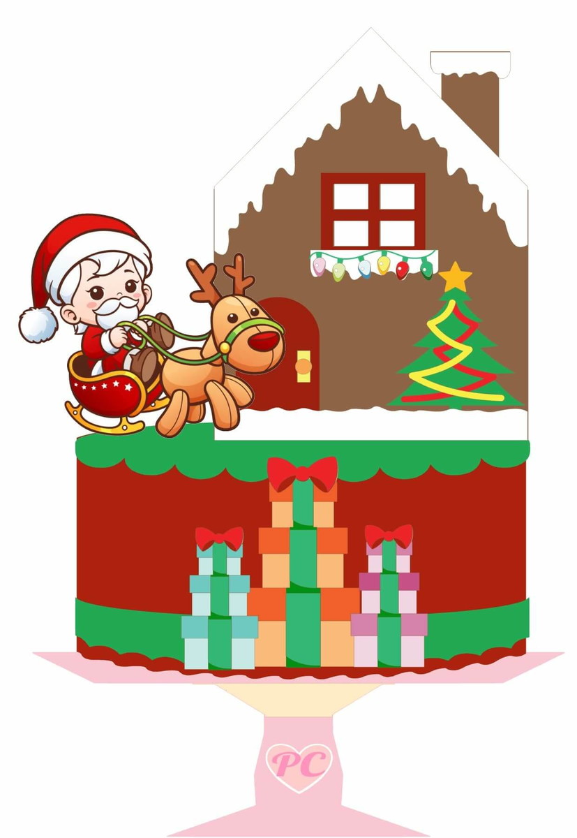 #011 Arquivo Topo de Bolo Natal Noel Cute Studio