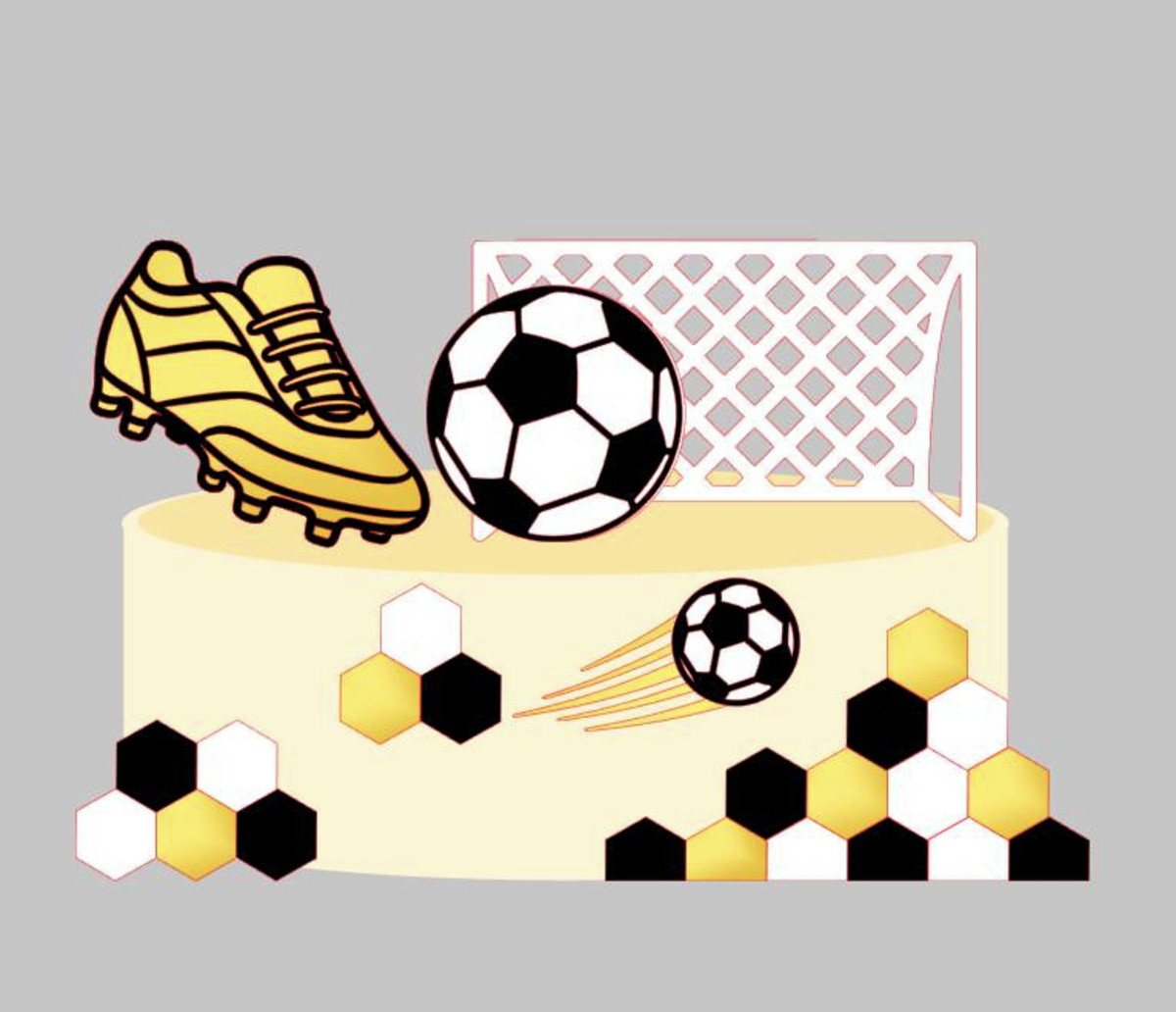 021 Arquivo de Corte Topo de Bolo - Futebol