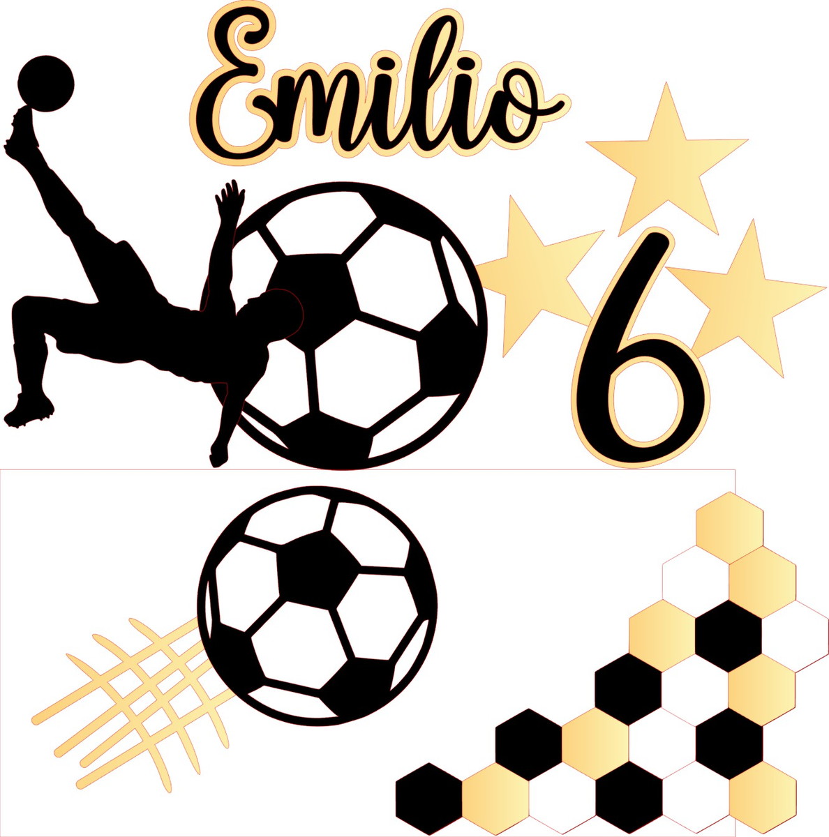 #105 - Arquivo de Corte Topo de Bolo - Futebol - Imagem 2