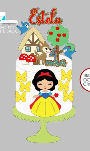 13 - Arquivo Topo de Bolo a Branca de Neve