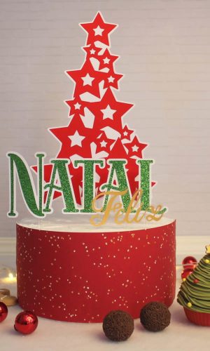 #1419 Arquivo de corte Topo de bolo Natal STUDIO