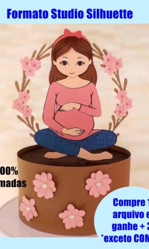 245- Arquivo de Corte Topo de bolo dia das mães- Gravida
