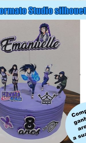 335- ARQUIVO DE CORTE TOPO DE BOLO Hinata Shippuden Naruto