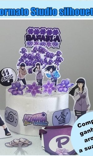 336- ARQUIVO DE CORTE TOPO DE BOLO Hinata Shippuden Naruto