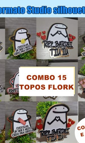 390- COMBO Arquivo de corte topo de bolo - FLORK BENTO CAKE