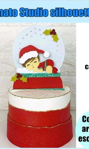 429- Arquivo de Corte Topo de Bolo Meu Primeiro Natal Menina